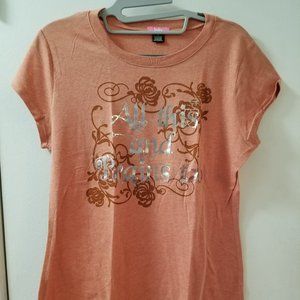 All This and brains too short sleeve tee with foil